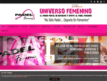 Tablet Screenshot of padelfemme.com